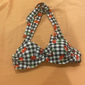 Vintage style halter bikini top
